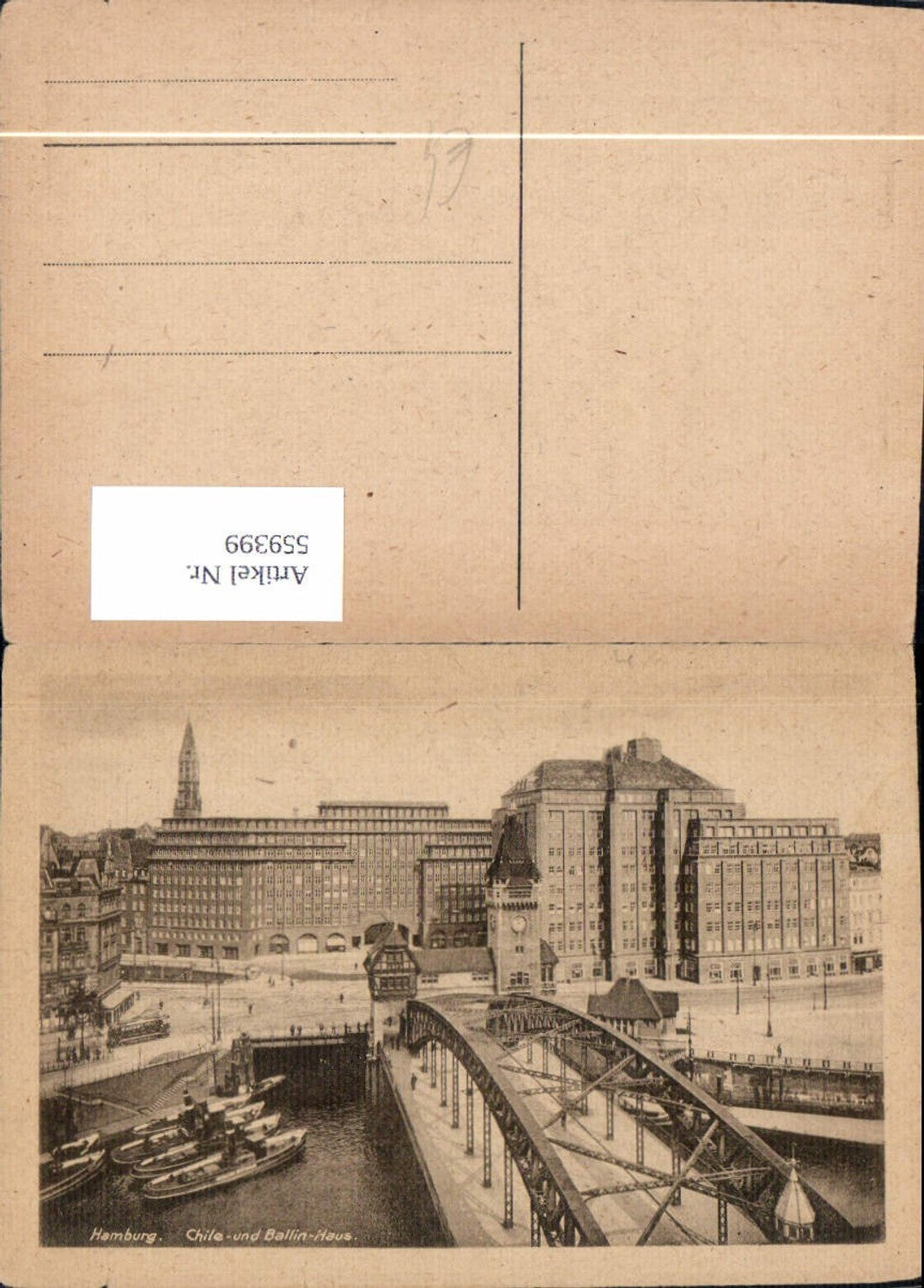 559399,Hamburg Chile-und Ballin-Haus Brücke Schiffe