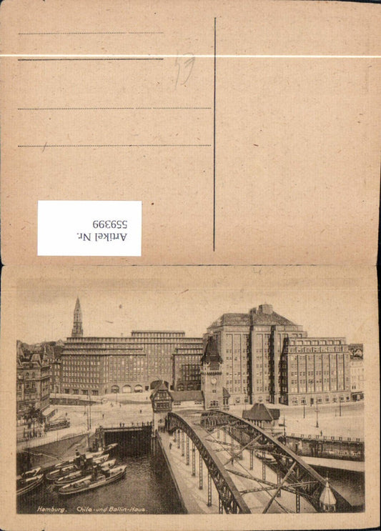 559399,Hamburg Chile-und Ballin-Haus Brücke Schiffe