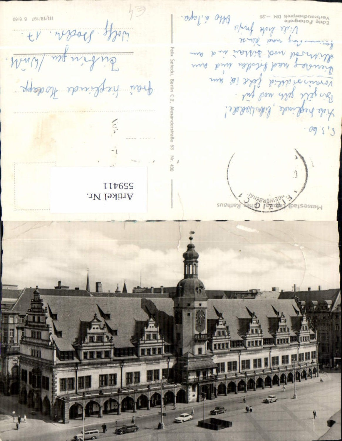 559411,Foto Ak Leipzig Altes Rathaus