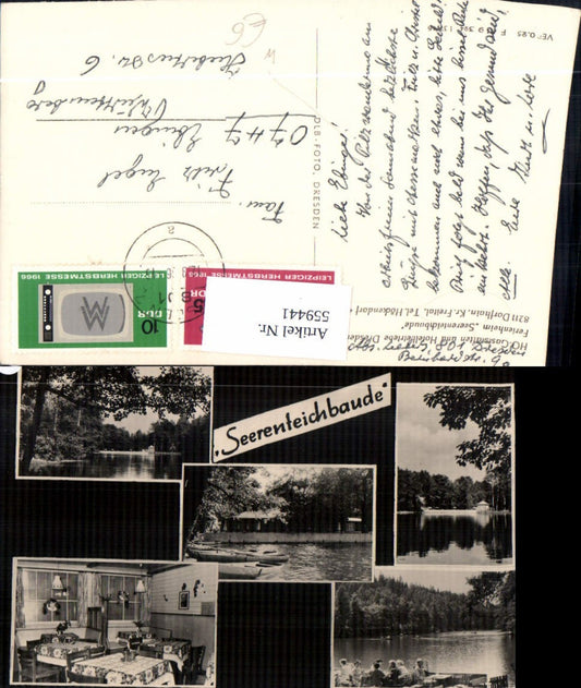 559441,Mehrbild Ak Seerenteichbaude Boot Gaststube Dorfhain