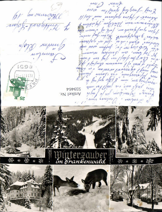 559464,Mehrbild Ak Winterzauber i. Frankenwald Rodachtal Döbraturm Presseck