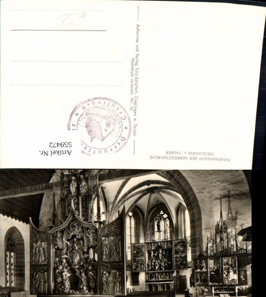 559472, Creglingen a. Tauber Interior view of Herrgottskirche