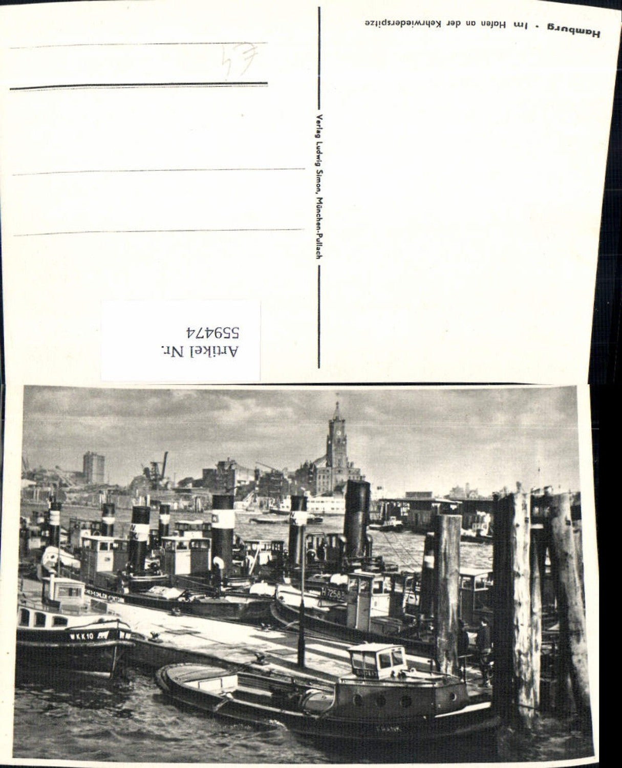 559474,Hamburg Hafen a. Kehrwiederspitze Schiffe Dampfer