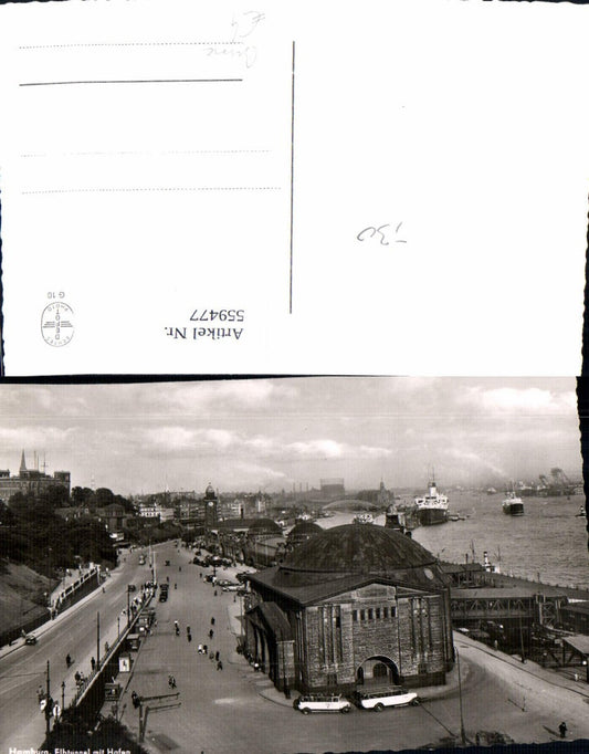 559477,Hamburg Elbtunnel m. Hafen Dampfer Autobus Bus