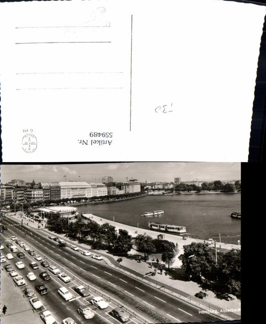 559489,Hamburg Alsterbecken Schiffe Auto VW Käfer