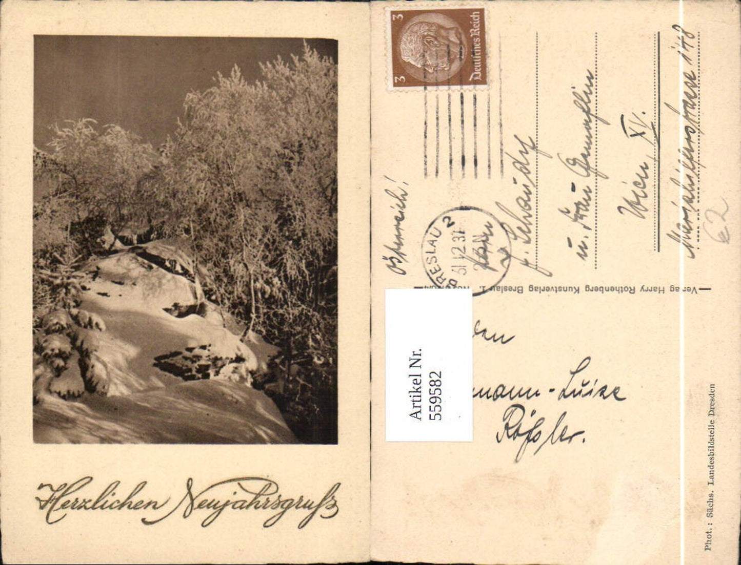 559582,Neujahr Winterlandschaft Winterwald Passepartout