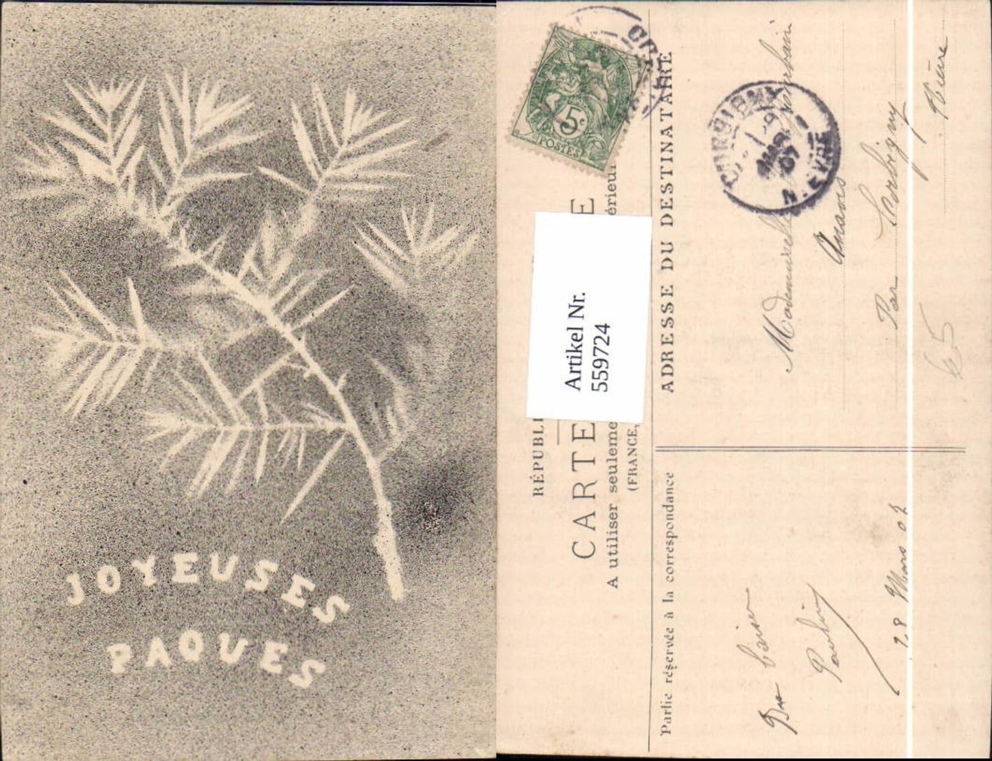 559724,Künstler Ak Spritztechnik Zweig Weihnachten Joyeuses Paques