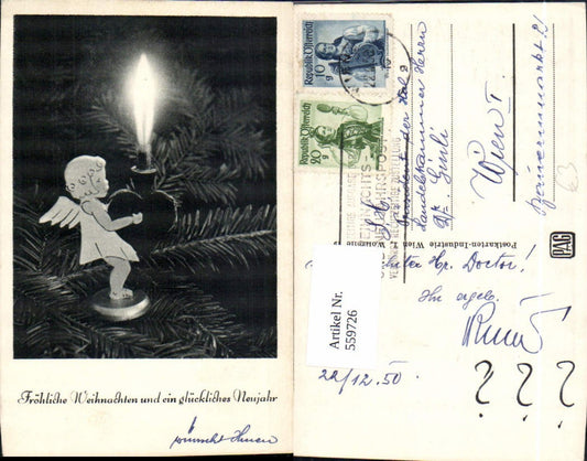 559726,Weihnachten Kerzenständer Engel Kerze Tannenzweig