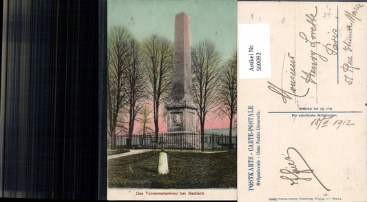 560092,Turrenbach Monument near Sasbach Obelisk Baden Baden Ortenau district
