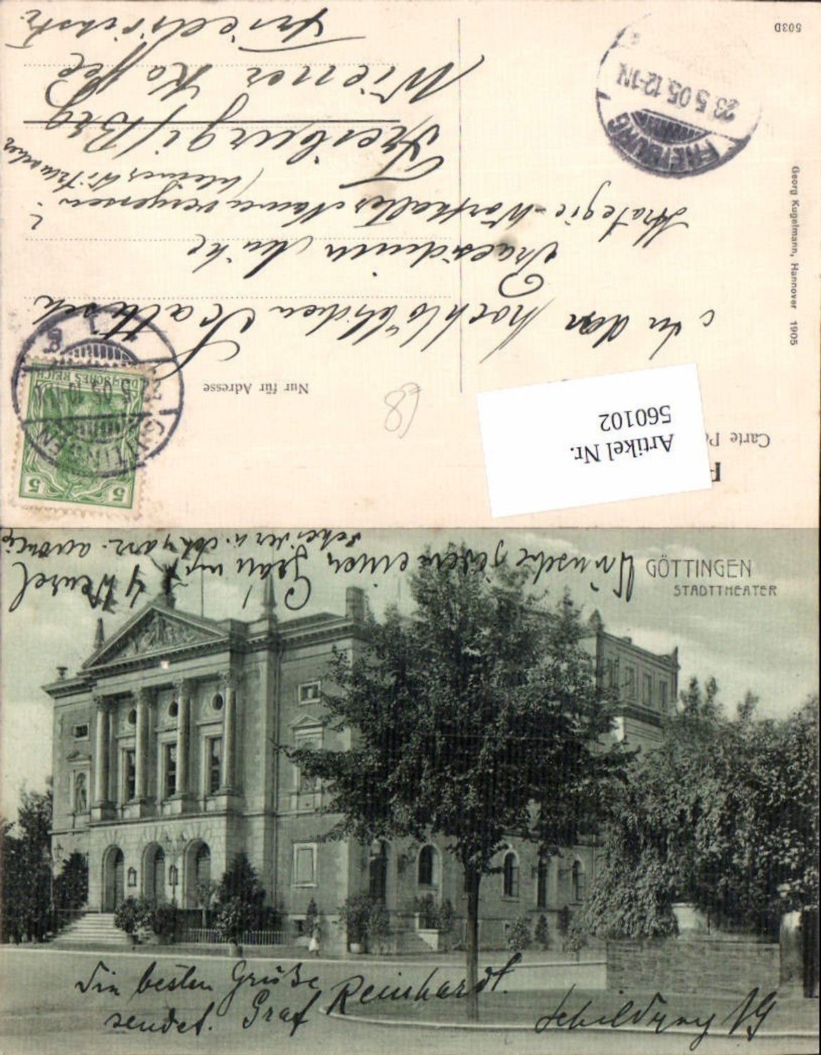 560102,tolle AK Göttingen Stadttheater Theater Straßenansicht