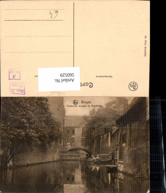 560529,Belgium Bruges Bruges Anciennes ecluses du Gruuthuse boat