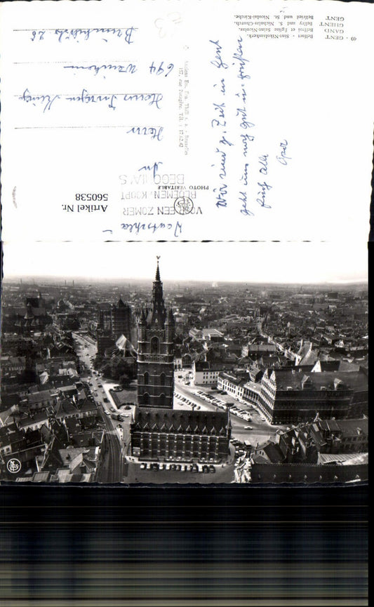 560538,Belgium Ghent Gand Belfort Sint-Nikolaaskerk Beffroi et Eglise Saint-Nicolas