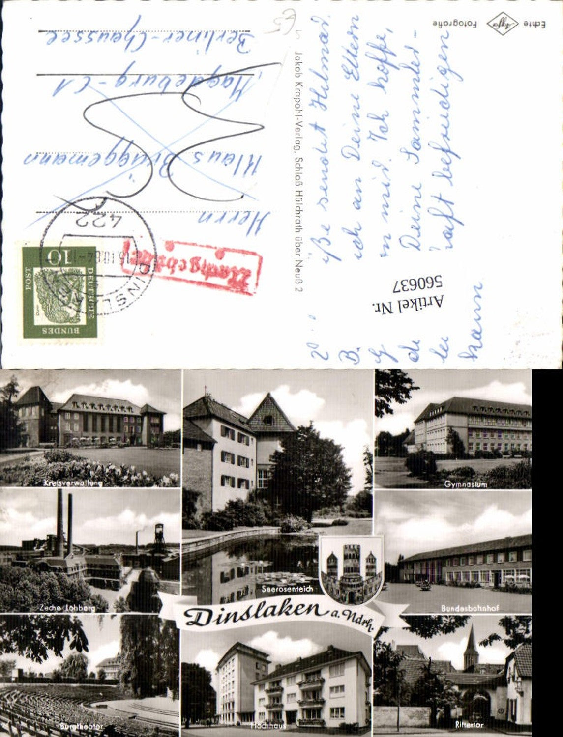 560637,Mehrbild Ak Dinslaken a. Niederrhein Stempel Nachgebühr