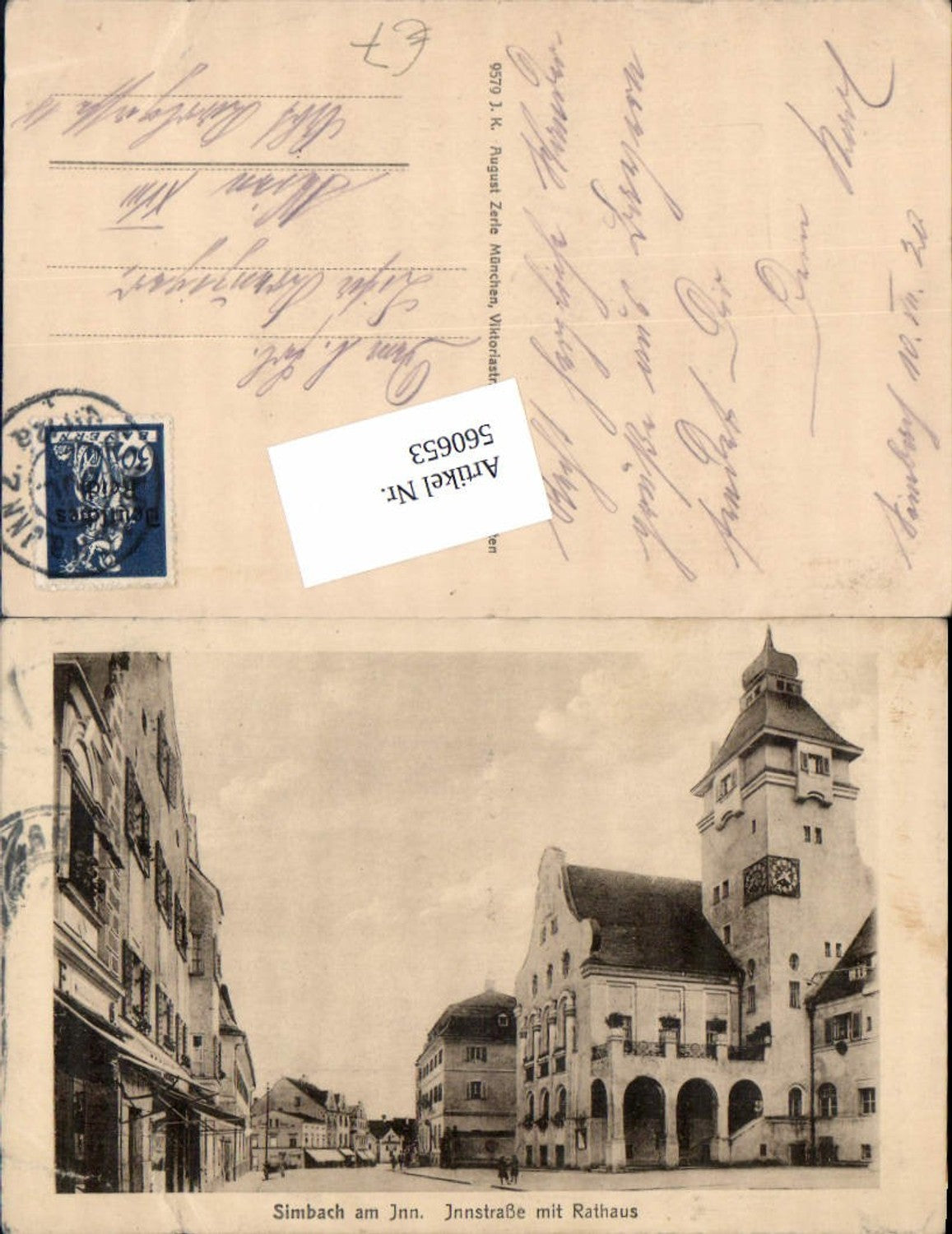 560653,Simbach a. Inn Innstraße m. Rathaus