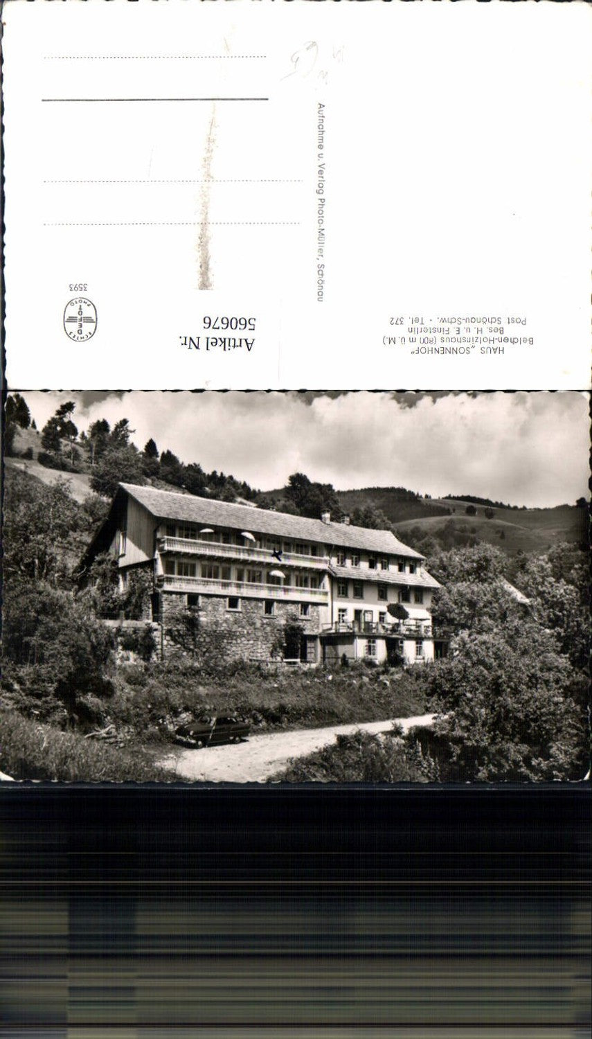 560676,Foto Ak Aitern Schönau Schwarzwald Belchen-Holzinshaus Haus Sonnenhof Oldtimer Auto