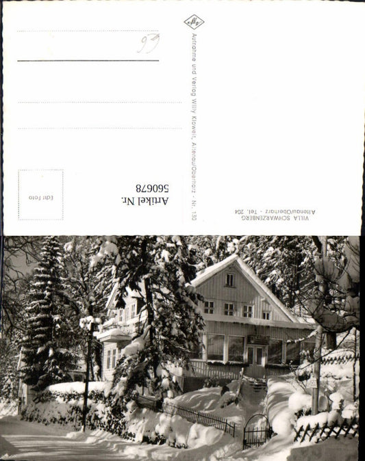 560678,Altenau Oberharz Villa Schwarzenberg Winteransicht Altenau-Schulenberg im Oberharz