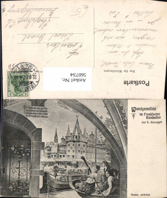 560734,Frankfurt Ratskeller Wandgemälde J. Correggio