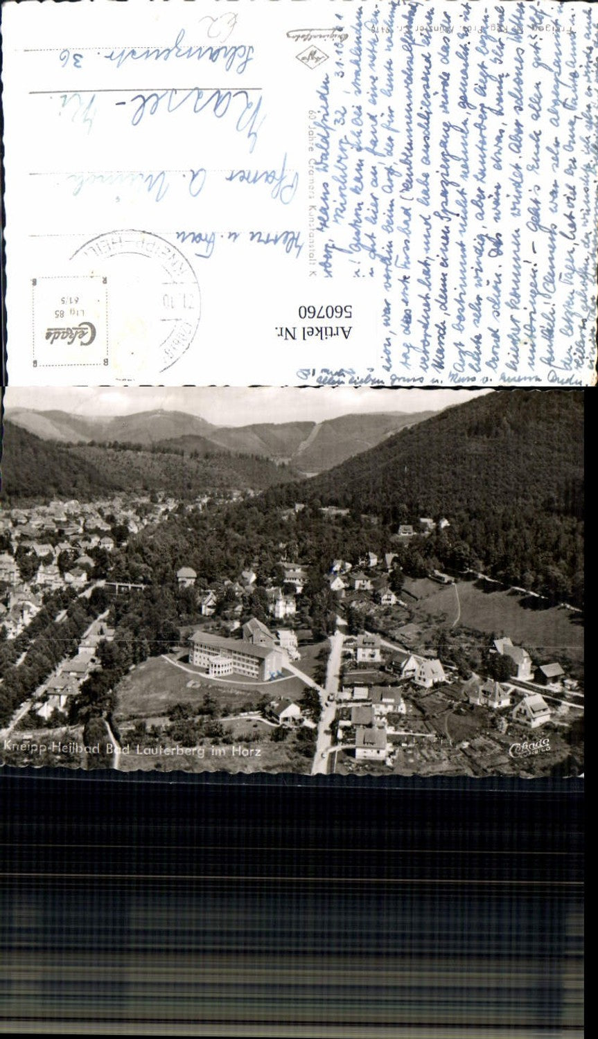 560760,Foto Ak Bad Lauterberg i.  Harz Totale m. Kneipp Heilbad