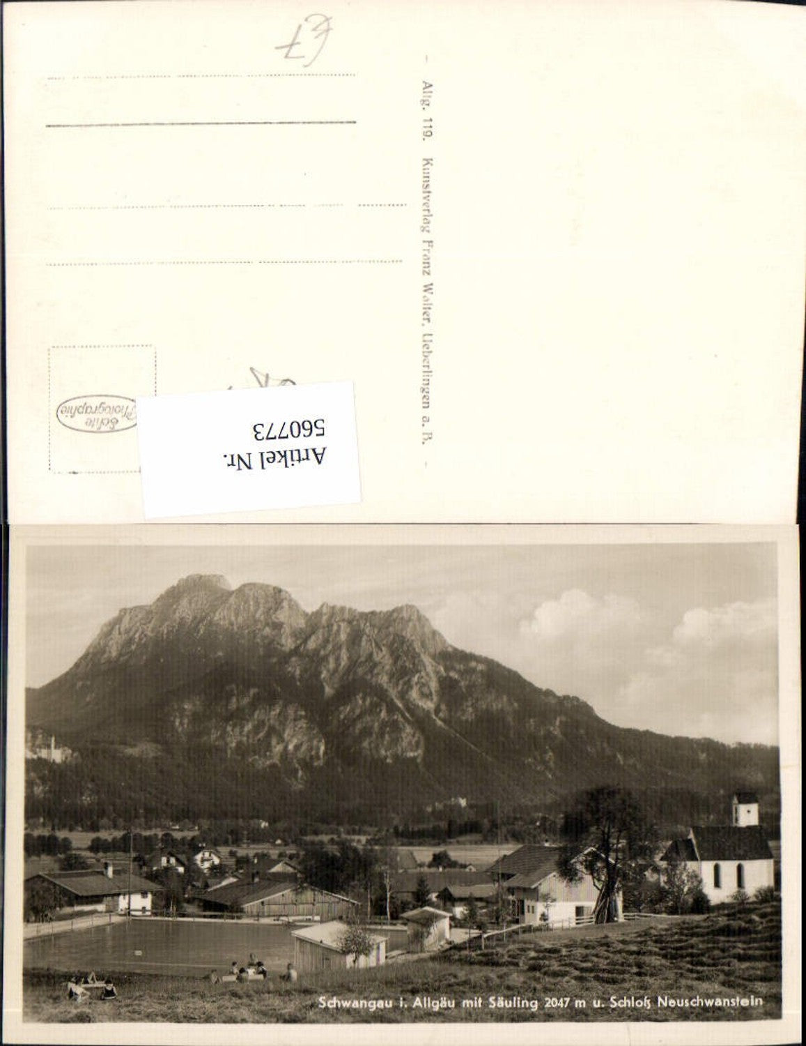 560773,Foto Ak Schwangau i. Allgäu Säuling u. Schloss Neuschwanstein