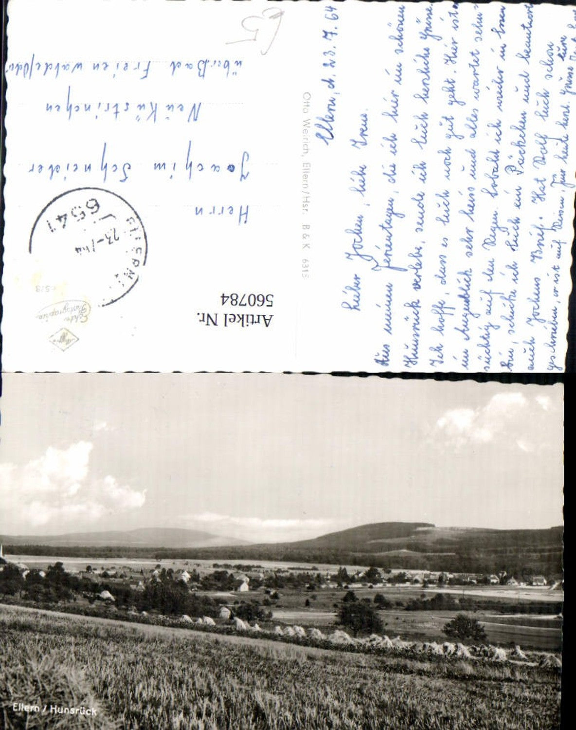 560784,Foto Ak Ellern Hunsrück
