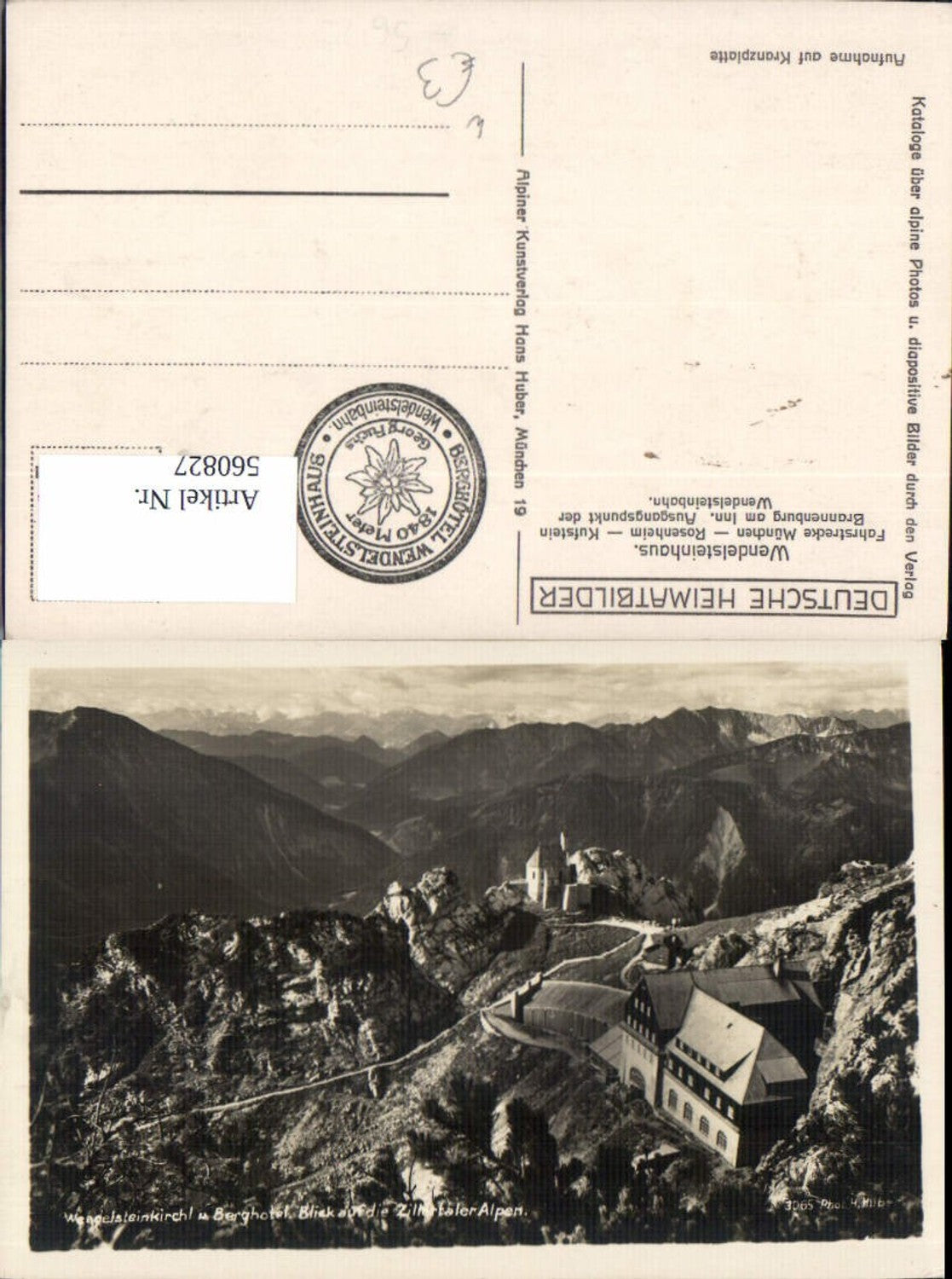 560827,Wendelsteinkirchl u. Berghotel Blick Zillertaler Alpen Bayrischzell Wendelstein