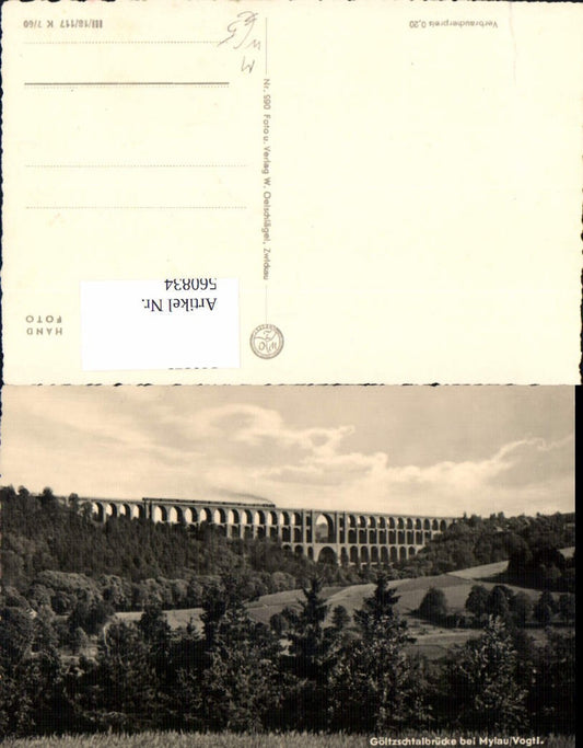 560834,Foto Ak Göltzschtalbrücke b. Mylau Reichenbach im Vogtland Brücke Viadukt Eisenbahn
