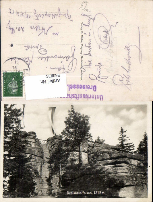 560836,Foto Ak Dreisesselfelsen Gesteinsformation Neureichenau Haidmühle