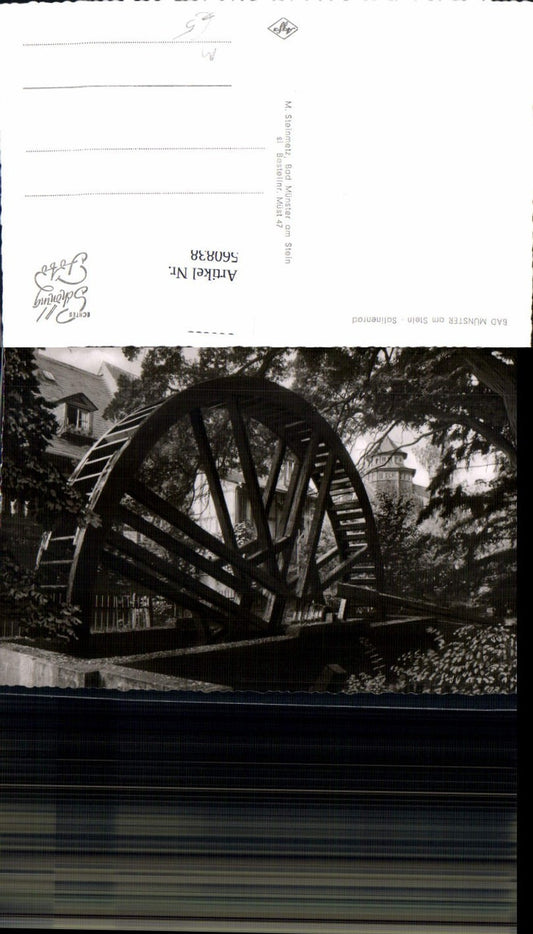 560838,Foto Ak Bad Münster a. Stein-Ebernburg Bad Kreuznach Salinenrad Mühlrad