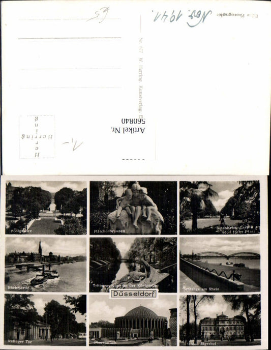 560840,Mehrbild Ak Düsseldorf Königsallee Rheinpartie Schloss Jägerhof