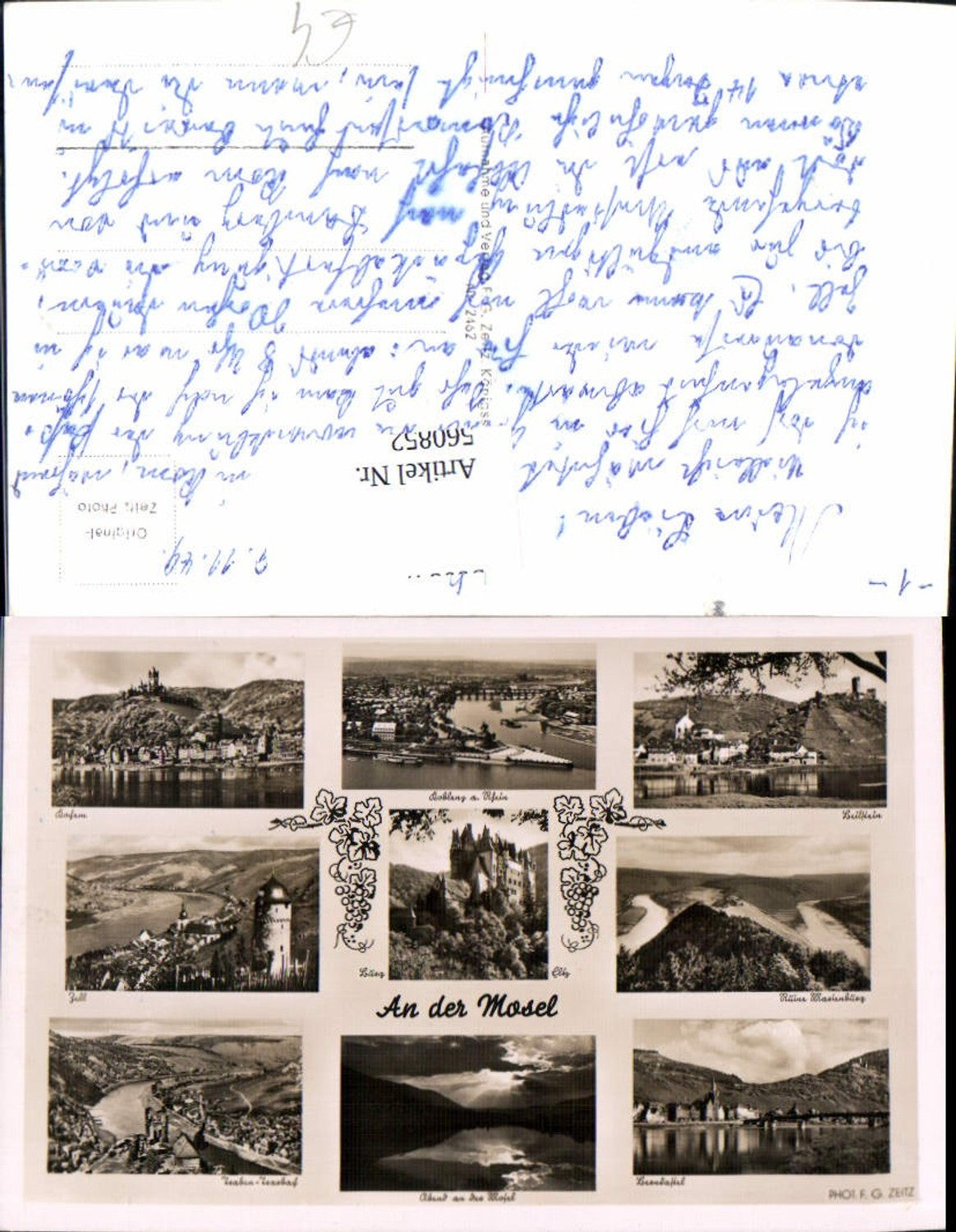 560852,Mehrbild Ak An der Mosel Koblenz a. Rhein Burg Eltz b. Wierschem Wein