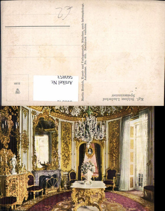 560853,Ettal Schloss Linderhof Speisezimmer