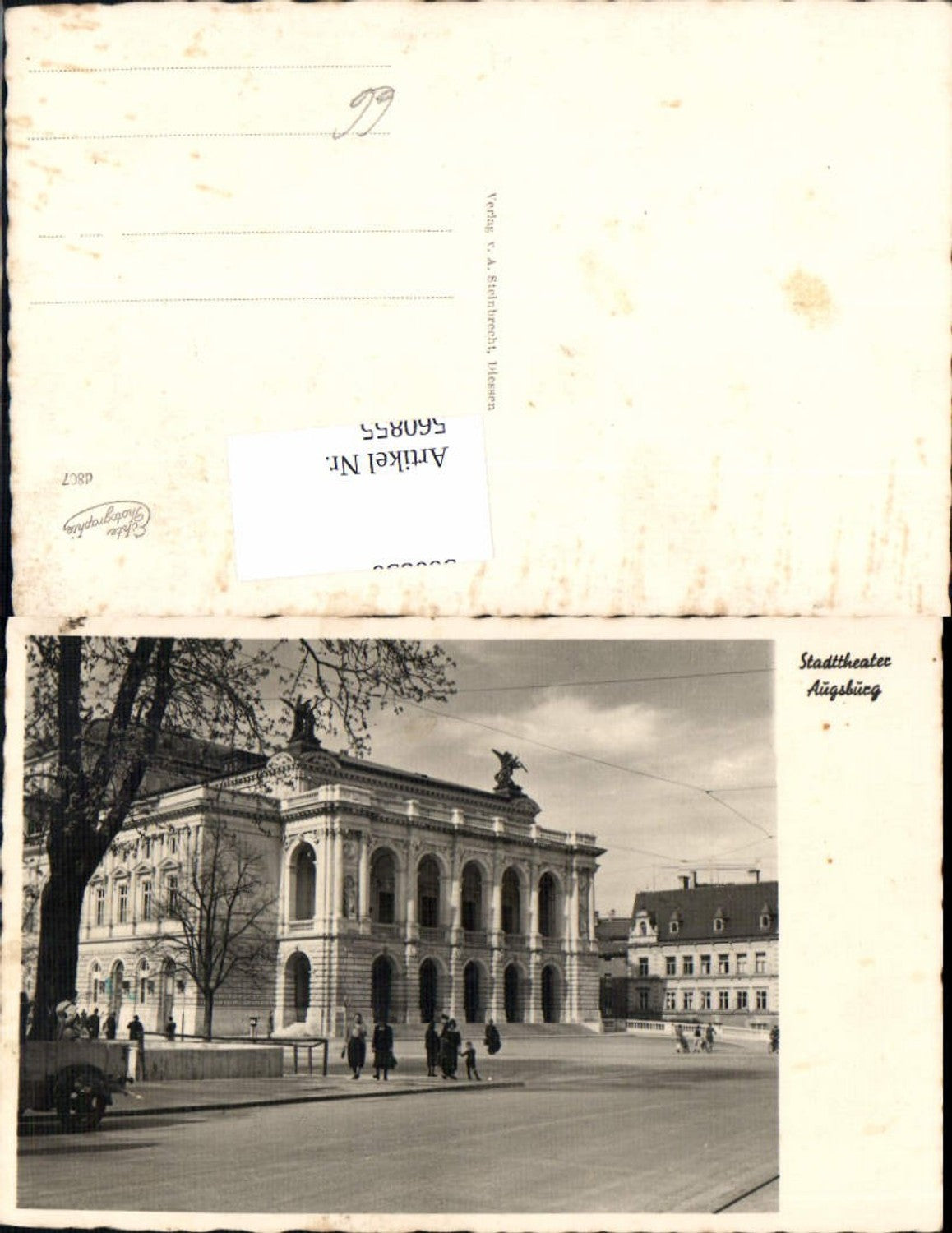 560855,Foto Ak Augsburg Stadttheater Theater