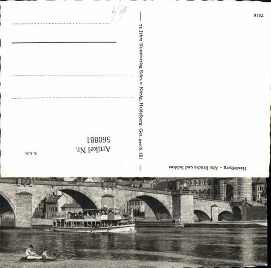 560881, Heidelberg Old Bridge and Castle Ship Steamer