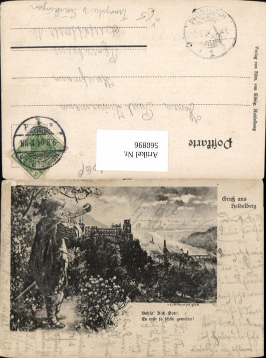 560896,Litho Heidelberg Trompeter v. Säckingen pub Edm. v. König