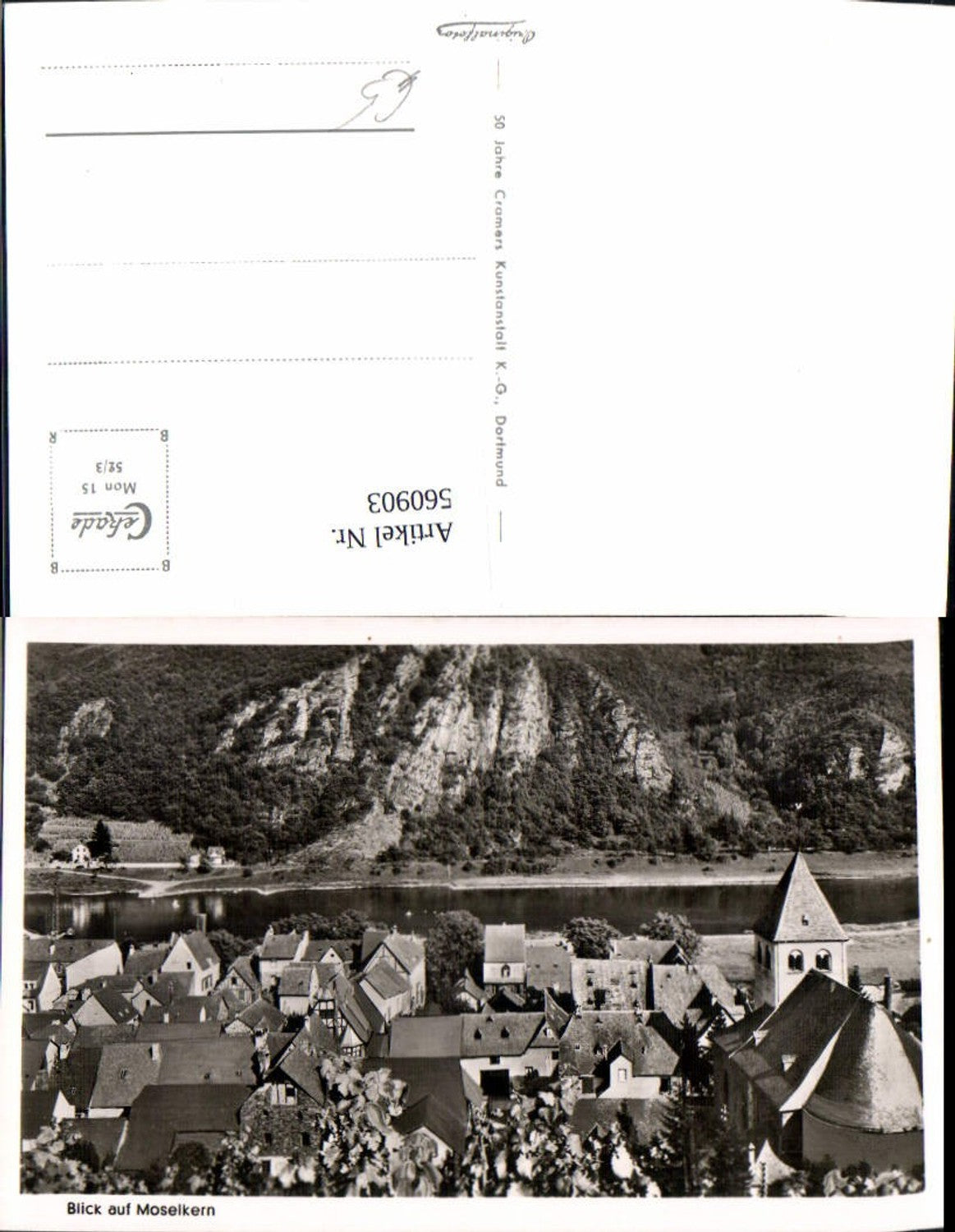 560903,Foto Ak Blick a. Moselkern