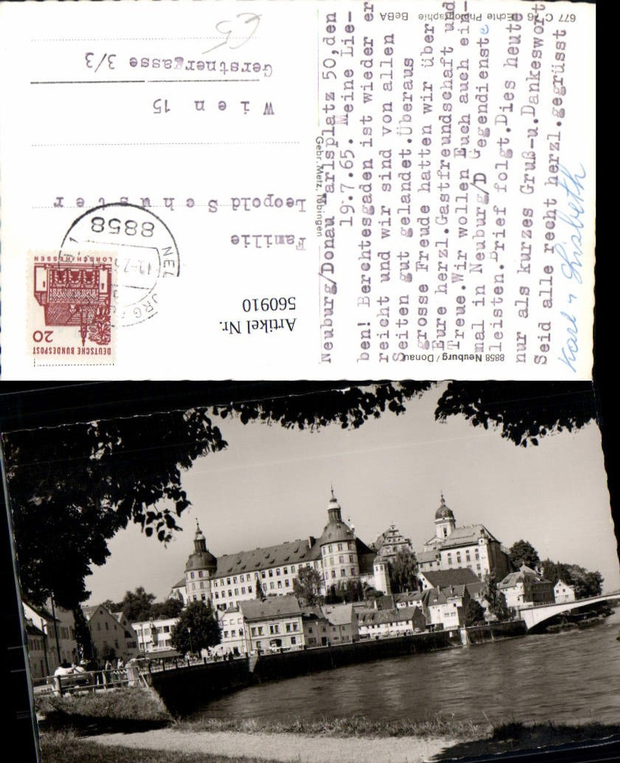 560910,Foto Ak Neuburg an der Donau