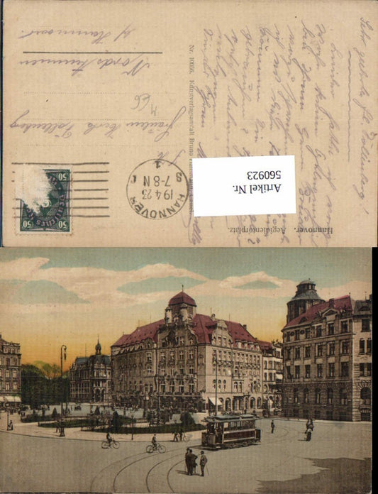 560923,Hannover Aegidientorplatz Strassenbahn Fahrrad