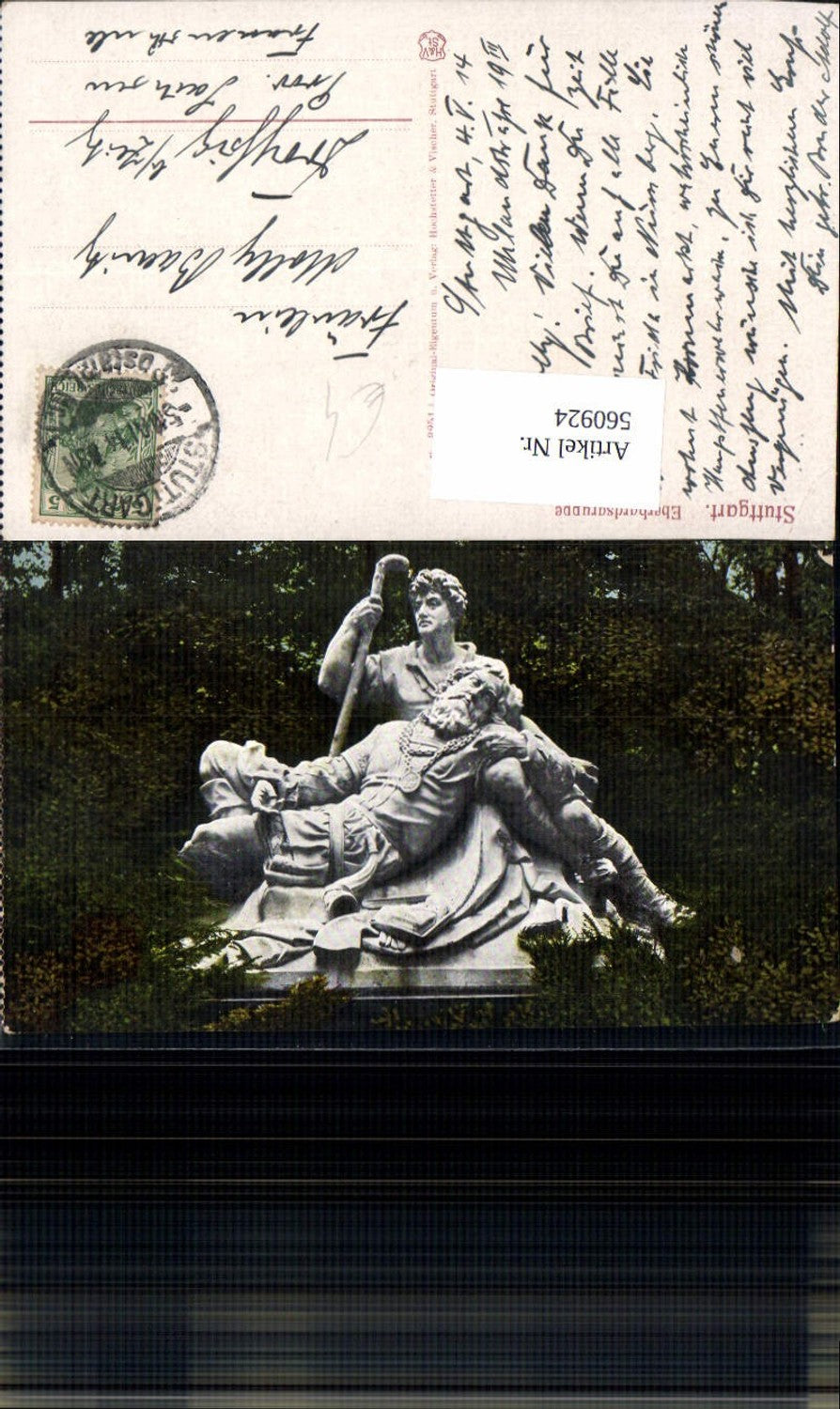 560924,Stuttgart Eberhardsgruppe Statue Denkmal