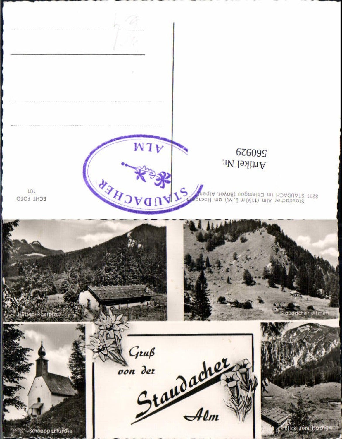 560929,Mehrbild Ak Staudach-Egerndach Staudacher Alm Schnappenkirche Hütten-Rastplatz