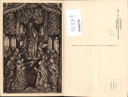 561067, Creglingen Altar by Tillmann Riemenschneider Church Interior Detail View