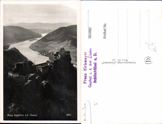 561092,Burg Aggstein in der Donau Wachau