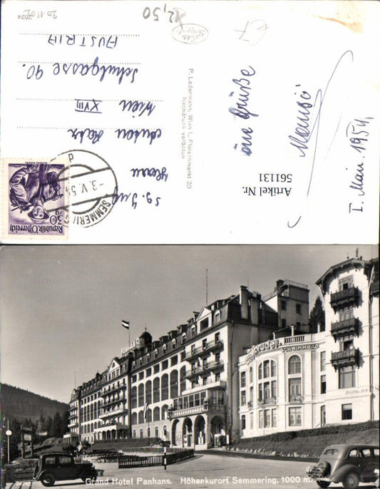 561131,Semmering Grand Hotel Panhans m. Oldtimer Autos Auto
