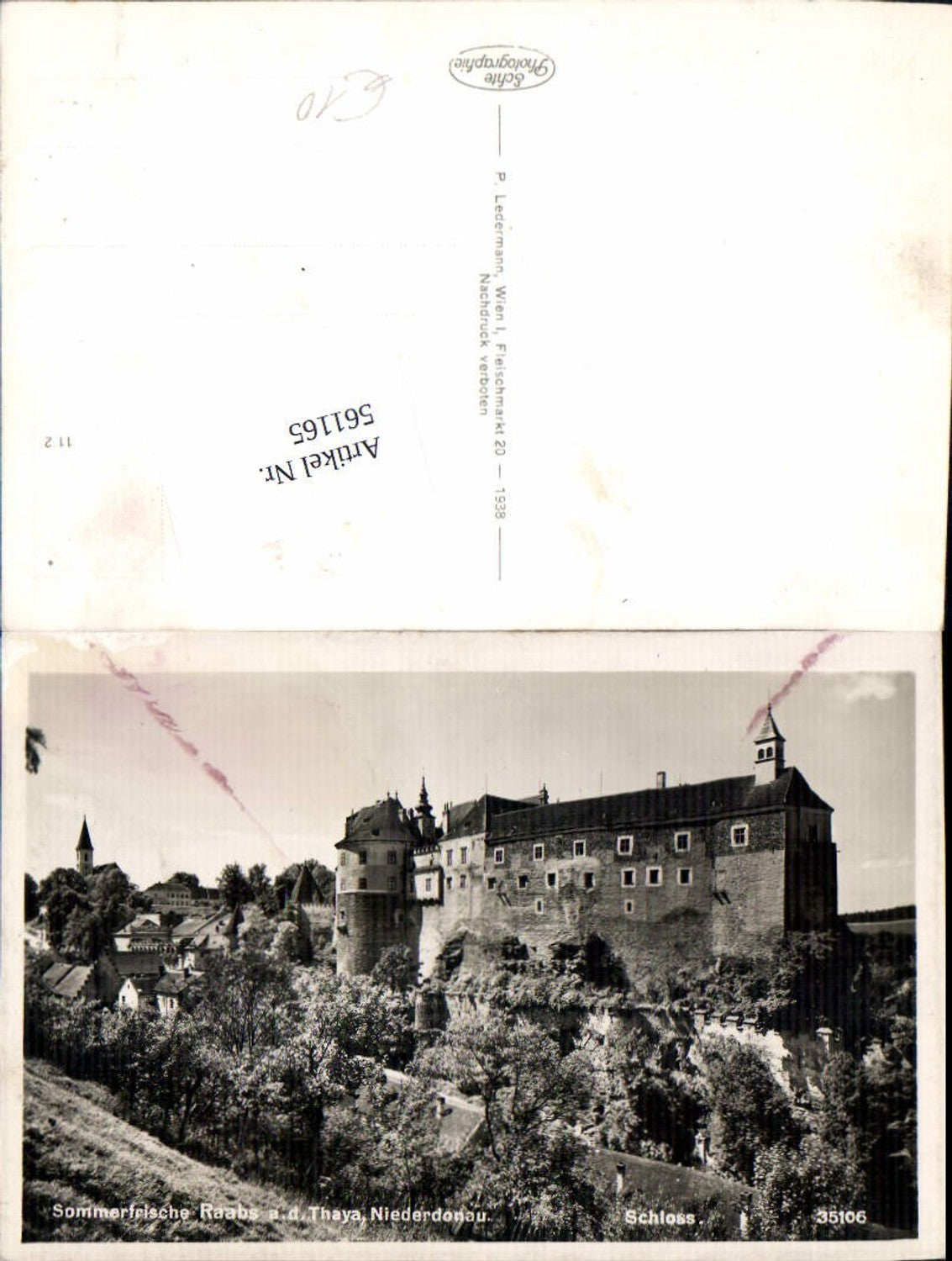 561165,Foto Ak Raabs a. d. Thaya Schloss