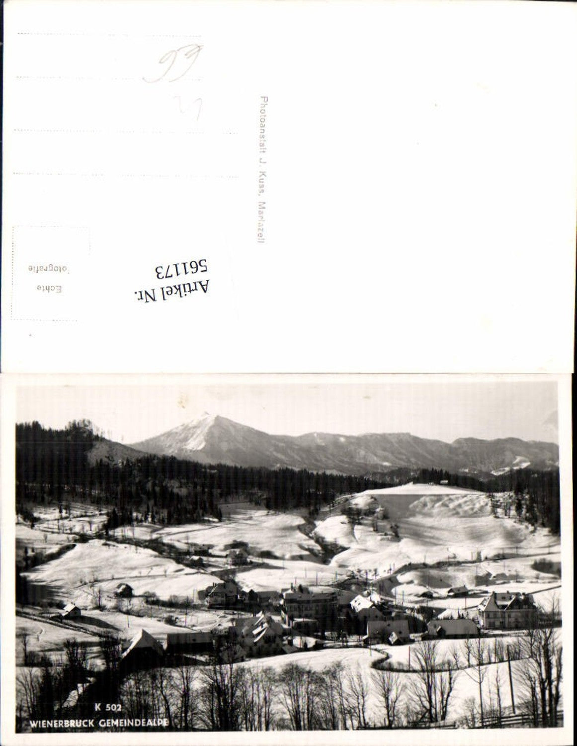 561173,Foto Ak Wienerbruck Gemeindealpe Winteransicht Mitterbach am Erlaufsee