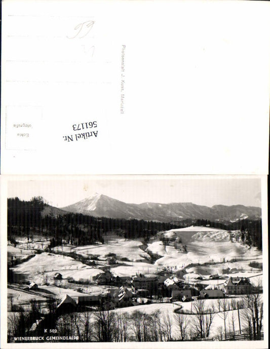 561173,Foto Ak Wienerbruck Gemeindealpe Winteransicht Mitterbach am Erlaufsee