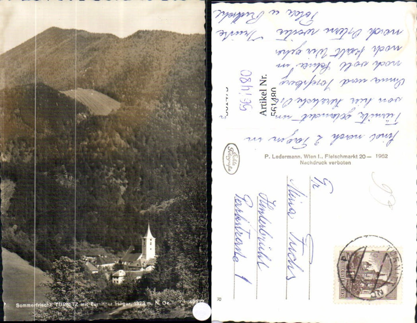 561480,Foto Ak Türnitz m. Türnitzer Höger