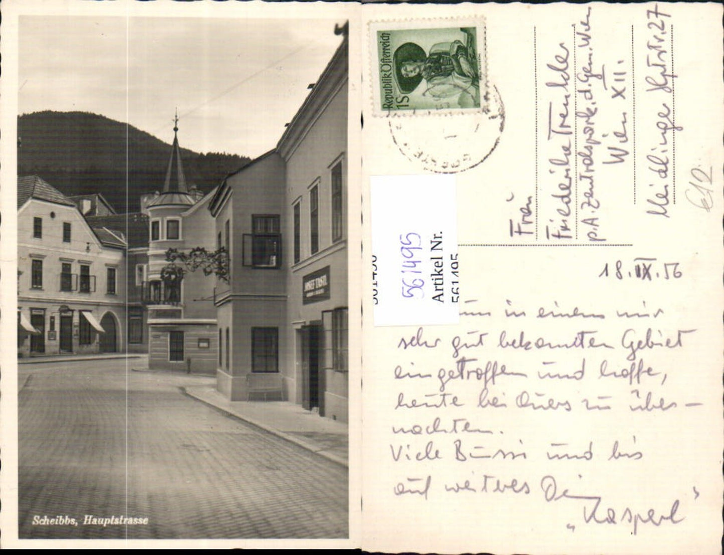 561495,Foto Ak Scheibbs Hauptstrasse