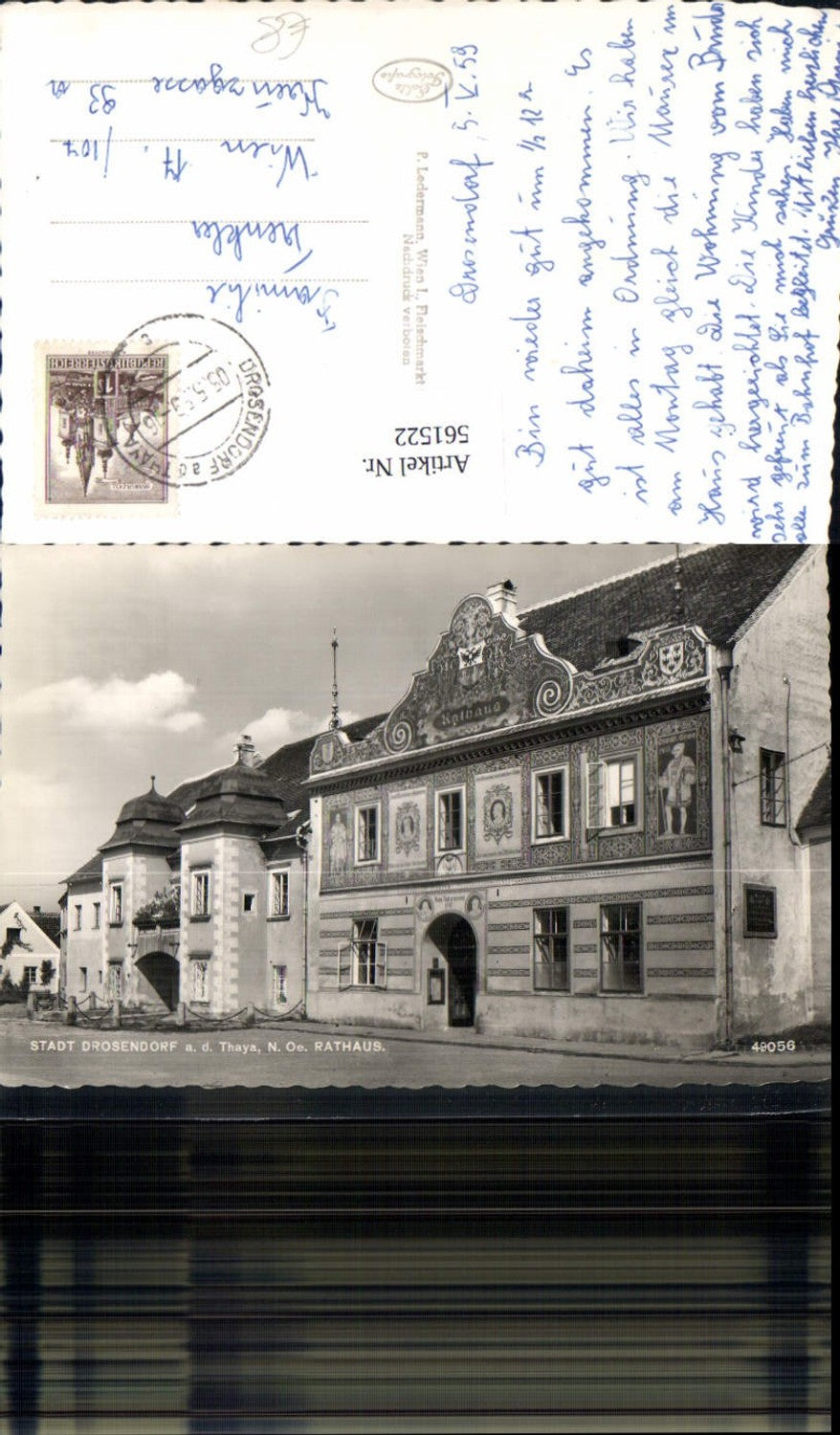 561522,Foto Ak Drosendorf a. d. Thaya Drosendorf-Zissersdorf Rathaus