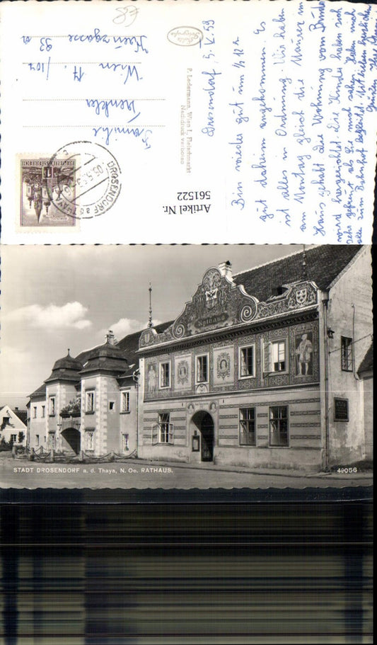 561522,Foto Ak Drosendorf a. d. Thaya Drosendorf-Zissersdorf Rathaus