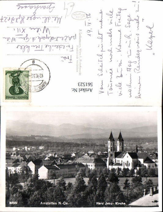561523,Foto Ak Amstetten Herz-Jesu-Kirche
